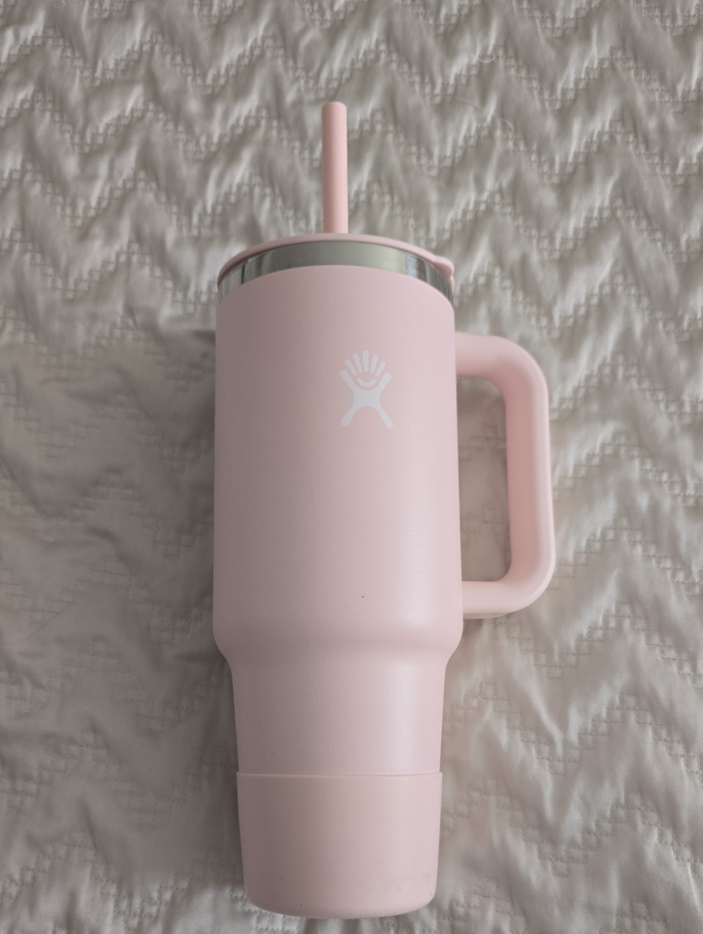 Hydro Flask Light Pink Insulated Tumbler with Handle and Straw